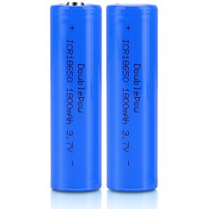 DOULEPOW 2 x REPLACEMENT 18650 2000mAh 3.7V RECHARGEABLE BATTERY Pointed DOULEPOW 2 x REPLACEMENT 18650 2000mAh 3.7V RECHARGEABLE BATTERY Pointed
