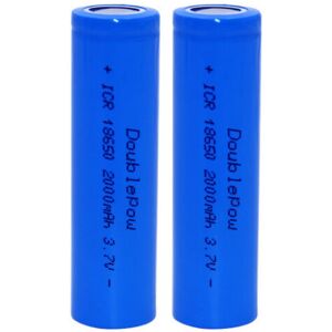 DOULEPOW 2 x REPLACEMENT 18650 2000mAh 3.7V RECHARGEABLE BATTERY NO Pointed DOULEPOW 2 x REPLACEMENT 18650 2000mAh 3.7V RECHARGEABLE BATTERY NO Pointed