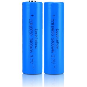 DOULEPOW 2 x REPLACEMENT 18650 3400mAh 3.7V RECHARGEABLE BATTERY No Pointed DOULEPOW 2 x REPLACEMENT 18650 3400mAh 3.7V RECHARGEABLE BATTERY No Pointed