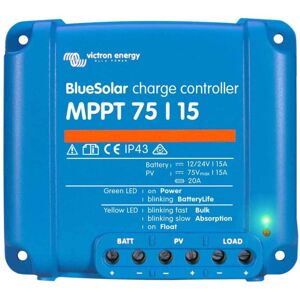 Victron BlueSolar MPPT 75/15 Solar Charge Controller - 75 V / 15 A Victron BlueSolar MPPT 75/15 Solar Charge Controller - 75 V / 15 A