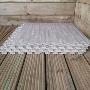 Samuel Alexander 12 Piece Grey Wood Effect EVA Foam Floor Protective Tiles Mats 60x60cm Each Set Samuel Alexander 12 Piece Grey Wood Effect EVA Foam Floor Protective Tiles Mats 60x60cm Each Set