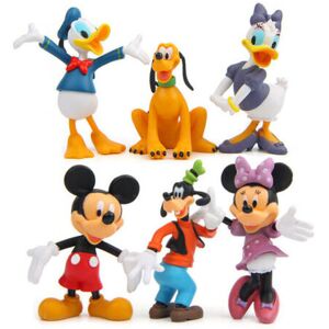 Unbranded TOY3878 6pcs Disney Mickey Mouse Cake Topper Set - PVC 8cm Figures: Mickey, Minn Unbranded TOY3878 6pcs Disney Mickey Mouse Cake Topper Set - PVC 8cm Figures: Mickey, Minn