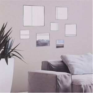 URBN Living (Square) 7Pc Decorative Stick On Wall Glass Mirror Set URBN Living (Square) 7Pc Decorative Stick On Wall Glass Mirror Set