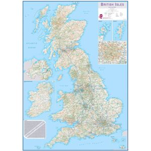 Maps International (84.1 cm x 118.9 cm, Laminated) British Isles Routeplanning Map Maps International (84.1 cm x 118.9 cm, Laminated) British Isles Routeplanning Map