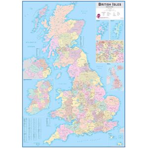 Maps International (115.3 cm x 163.2 cm, Laminated) British Isles Administrative Map Maps International (115.3 cm x 163.2 cm, Laminated) British Isles Administrative Map