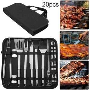 LoveHome 20pcs Stainless Steel BBQ Tools Set Kit Grill Cookware Fork Brush Tong Utensils LoveHome 20pcs Stainless Steel BBQ Tools Set Kit Grill Cookware Fork Brush Tong Utensils