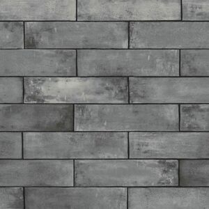 Grey Tile Brick 3D Effect Wallpaper D-C-Fix Bathroom Kitchen Vinyl Grey Tile Brick 3D Effect Wallpaper D-C-Fix Bathroom Kitchen Vinyl
