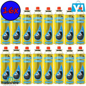 Parkland (Pack of 16) Butane Gas Canister Bottles Can Portable Heater Cooker BBQ Camping Parkland (Pack of 16) Butane Gas Canister Bottles Can Portable Heater Cooker BBQ Camping
