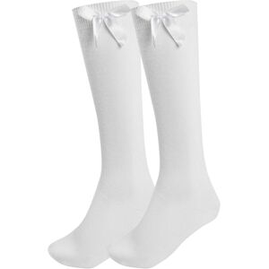 Unbranded (White, 12.5-3.5) Girls Knee School Sock Plain Satin Bow Sock 3 Pack Unbranded (White, 12.5-3.5) Girls Knee School Sock Plain Satin Bow Sock 3 Pack
