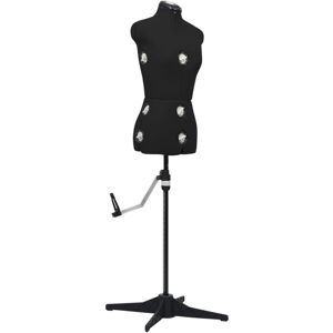 vidaXL Adjustable Dress Form Female Black S Size 33-40 Dressmaking Mannequin vidaXL Adjustable Dress Form Female Black S Size 33-40 Dressmaking Mannequin