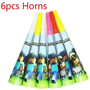 Unbranded (6pcs-Horns) Minecraft Party Supplies Tableware Banners Balloon Unbranded (6pcs-Horns) Minecraft Party Supplies Tableware Banners Balloon