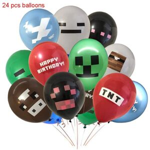 Unbranded (24pcs-Balloons) Minecraft Party Supplies Tableware Banners Balloon Unbranded (24pcs-Balloons) Minecraft Party Supplies Tableware Banners Balloon