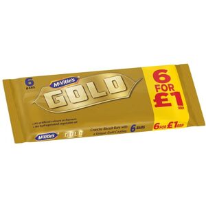 Mcvities Gold Crunchy Biscuit Bars with a Caramel Flavour Coating 6pk x 6 Mcvities Gold Crunchy Biscuit Bars with a Caramel Flavour Coating 6pk x 6
