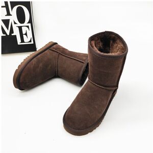 Unbranded (Brown, UK 10) Womens Men Winter Fur Leather Sheepskin Snow Boots Unbranded (Brown, UK 10) Womens Men Winter Fur Leather Sheepskin Snow Boots