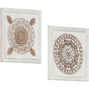 vidaXL 2x Hand-Carved Wall Panels MDF Wall Cover Panelling Makeup Decoration vidaXL 2x Hand-Carved Wall Panels MDF Wall Cover Panelling Makeup Decoration