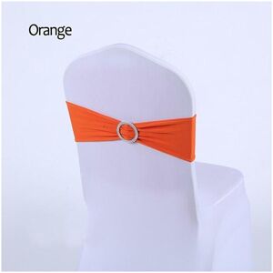 Unbranded (Orange, 50pcs) 50pcs Tretch Lycra Spandex Chair Bands With Buckle Slider For We Unbranded (Orange, 50pcs) 50pcs Tretch Lycra Spandex Chair Bands With Buckle Slider For We