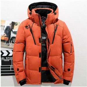 Unbranded (Orange, 4XL) Men's warm duck down jacket ski jacket hooded down coat Unbranded (Orange, 4XL) Men's warm duck down jacket ski jacket hooded down coat