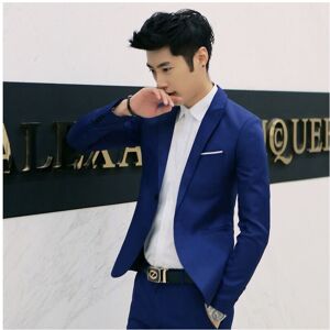 Unbranded (Royal Blue, M) Men's formal single-button blazer business jacket Unbranded (Royal Blue, M) Men's formal single-button blazer business jacket