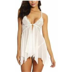 Unbranded (White, M) Women's Sexy Lace Lingerie Pajamas Sling Pajamas Unbranded (White, M) Women's Sexy Lace Lingerie Pajamas Sling Pajamas