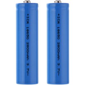 Jardiboutique 2pcs 18650 Rechargeable Battery 3.7V 2800mAh Blue for Flashlight Headlamp UN040 Jardiboutique 2pcs 18650 Rechargeable Battery 3.7V 2800mAh Blue for Flashlight Headlamp UN040