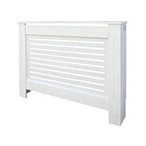 AVC Designs Kensington Modern MDF Radiator Cover - White Grey Horizontal Slat Cabinet, Wall- AVC Designs Kensington Modern MDF Radiator Cover - White Grey Horizontal Slat Cabinet, Wall-