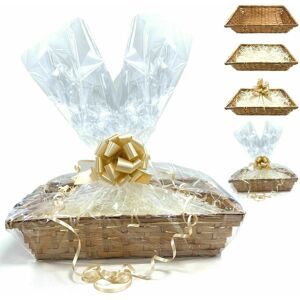 TnP Accessories (X-Large, Pack of 5) Gift Hamper Basket Box Kit Shred Cellophane Bow TnP Accessories (X-Large, Pack of 5) Gift Hamper Basket Box Kit Shred Cellophane Bow