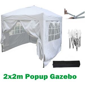 (White) MCC Pop-up Gazebo 2m x 2m With Sides (White) MCC Pop-up Gazebo 2m x 2m With Sides