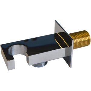 NES Home Slim Square Wall Outlet Elbow Hose Connector & Shower Handset Holder NES Home Slim Square Wall Outlet Elbow Hose Connector & Shower Handset Holder