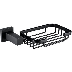 NES Home Square Soap Dish and Holder Matte Black NES Home Square Soap Dish and Holder Matte Black