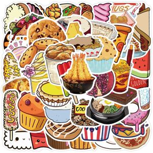 Unbranded 50PCS/set Cartoon Food Aesthetic Stickers Snack Suitcase Laptop Notebook Luggage Unbranded 50PCS/set Cartoon Food Aesthetic Stickers Snack Suitcase Laptop Notebook Luggage