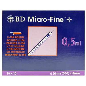(Pack of 3) 3-4-5x BD Microfine Syringes 0.5ml 0.30mm (30g) x8mm PACK OF 100 (Pack of 3) 3-4-5x BD Microfine Syringes 0.5ml 0.30mm (30g) x8mm PACK OF 100