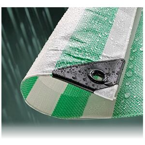 Gardeners Dream (3.5M x 5.5M) Green Striped Waterproof Tarpaulin Sheet Tarp Cover With Eyelets Gardeners Dream (3.5M x 5.5M) Green Striped Waterproof Tarpaulin Sheet Tarp Cover With Eyelets