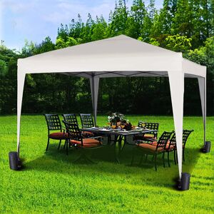 (White) Mcc® 3x3m Pop-up Gazebo Waterproof Outdoor Garden Marquee Canopy NS (White) Mcc® 3x3m Pop-up Gazebo Waterproof Outdoor Garden Marquee Canopy NS