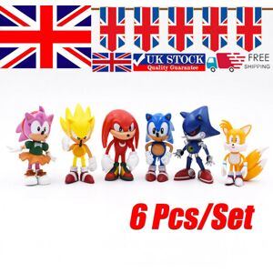 Brand New 6X Sonic The Hedgehog Knuckles Amy Tails Cake Topper Action Figure Kids Toy Brand New 6X Sonic The Hedgehog Knuckles Amy Tails Cake Topper Action Figure Kids Toy
