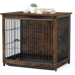 Bingopaw (S(60.6x46x59cm)) Dog Crate Table, Wooden Dog Crate Furniture Bingopaw (S(60.6x46x59cm)) Dog Crate Table, Wooden Dog Crate Furniture