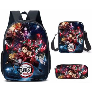 Unbranded (15, 3pcs Set) New Cartoon Demon Slayer Blade Backpack For Primary And Middle Sc Unbranded (15, 3pcs Set) New Cartoon Demon Slayer Blade Backpack For Primary And Middle Sc
