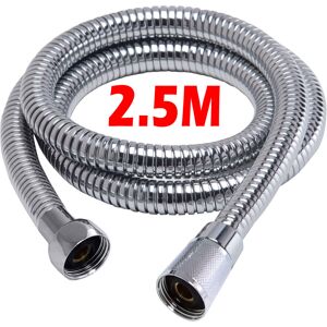 Ezi-Tech 2.5m Chrome Stainless Steel Flexible Shower Hose – Crease-Resistant, Anti-Leak W Ezi-Tech 2.5m Chrome Stainless Steel Flexible Shower Hose – Crease-Resistant, Anti-Leak W