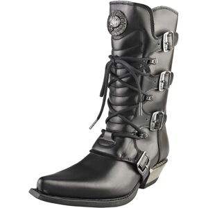 (8.5) New Rock Cowboy Boots Unisex Knee High Boots in Black (8.5) New Rock Cowboy Boots Unisex Knee High Boots in Black