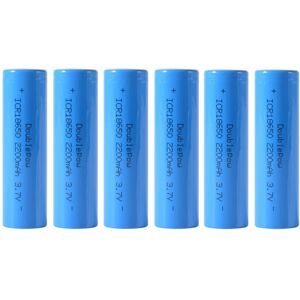 Jardiboutique 6x 3.7V 2200mAh 18650 Rechargeable Li-ion Battery Flat Top for Flashlight Jardiboutique 6x 3.7V 2200mAh 18650 Rechargeable Li-ion Battery Flat Top for Flashlight