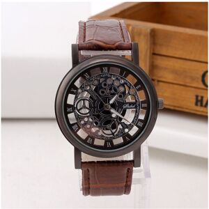 Unbranded (Black Brown) Men's Fashion Luxury Stainless Steel Quartz Military Sport Dial Wr Unbranded (Black Brown) Men's Fashion Luxury Stainless Steel Quartz Military Sport Dial Wr