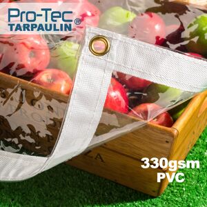 Pro-Tec Garden Products Limited (6ft x 8ft) 330gsm Heavy Duty Glass Clear Waterproof PVC Tarpaulin Pro-Tec Garden Products Limited (6ft x 8ft) 330gsm Heavy Duty Glass Clear Waterproof PVC Tarpaulin