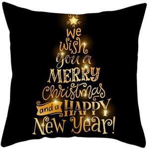 Unbranded (We) 18" Merry Christmas Cushion Cover Home Decor Xmas Throw Pillow Case Black G Unbranded (We) 18" Merry Christmas Cushion Cover Home Decor Xmas Throw Pillow Case Black G