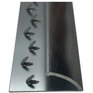 Royale (Brushed Grey, 3ft) Prestige Metal Door Bar Trim Carpet to Vinyl/Lino Single Edg Royale (Brushed Grey, 3ft) Prestige Metal Door Bar Trim Carpet to Vinyl/Lino Single Edg