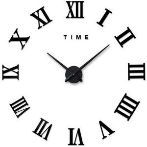 Unbranded (Black, Large) 3D DIY Extra Large Roman Numerals Luxury Mirror Wall Sticker Cloc Unbranded (Black, Large) 3D DIY Extra Large Roman Numerals Luxury Mirror Wall Sticker Cloc