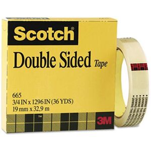 3M 665341296 665 Double-Sided Office Tape 3/4'' x 36 Yards 3'&a 3M 665341296 665 Double-Sided Office Tape 3/4'' x 36 Yards 3'&a