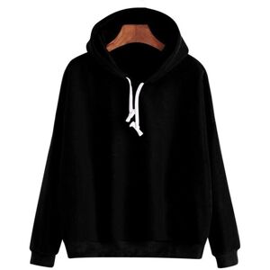 Unbranded (Black, Tag 2XL=US L) Men Women Pullover Hoodie Unisex Hip-hop Solid Color Plain Unbranded (Black, Tag 2XL=US L) Men Women Pullover Hoodie Unisex Hip-hop Solid Color Plain