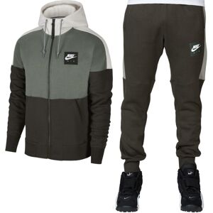 (Olive Green, M) Nike Air Men Full Tracksuit Set Zip Up Hoodie 886044 (Olive Green, M) Nike Air Men Full Tracksuit Set Zip Up Hoodie 886044
