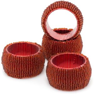 Carousel Home Set Of 4 Deluxe Red Napkin Rings Chic Beaded Glass Christmas Napkin Holder W Carousel Home Set Of 4 Deluxe Red Napkin Rings Chic Beaded Glass Christmas Napkin Holder W