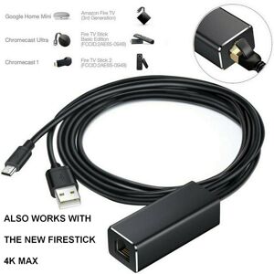 Unbranded Ethernet LAN USB Adapter Micro USB to RJ45 for Amazon Fire Stick Chromecast UK Unbranded Ethernet LAN USB Adapter Micro USB to RJ45 for Amazon Fire Stick Chromecast UK