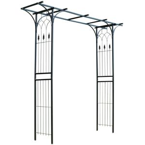 Selections Metal Fleur de Lys Garden Arbour Style Arch with Ground Spikes Selections Metal Fleur de Lys Garden Arbour Style Arch with Ground Spikes